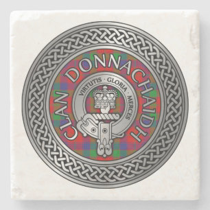 Clan Donnachaidh   Robertson Wapen & Tartan Knoop Stenen Onderzetter