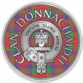 Clan Donnachaidh | Robertson Wapen & Tartan Sticker (Voorkant)