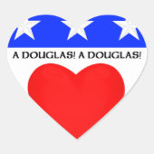 Clan Douglas "A DOUGLAS! EEN DOUGLAS!"Hartslagers Hart Sticker (Voorkant)