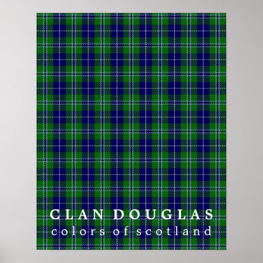 Clan Douglas Colors of Scotland Tartan Poster (Voorkant)