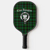 Clan Douglas Crest Badge & Tartan Pickleball Paddle (Achterkant)