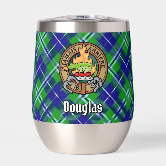Clan Douglas Crest over Tartan (Voorkant)