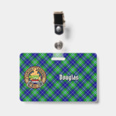 Clan Douglas Crest over Tartan Badge (Voorzijde met clip)
