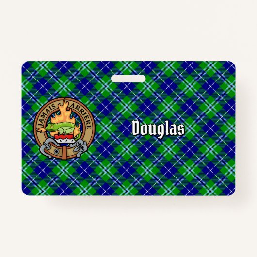Clan Douglas Crest over Tartan Badge (Voorkant)