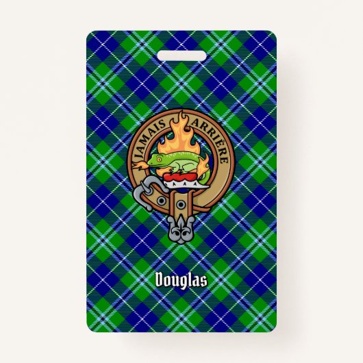 Clan Douglas Crest over Tartan Badge (Voorkant)
