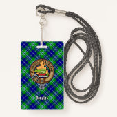 Clan Douglas Crest over Tartan Badge (Voorkant met draagriem)