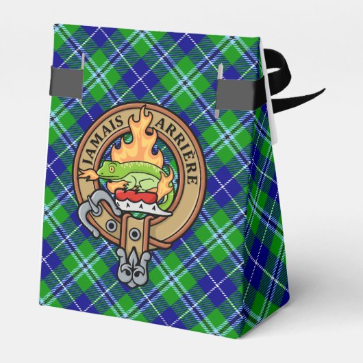 Clan Douglas Crest over Tartan Bedankdoosjes (Achterkant)