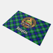 Clan Douglas Crest over Tartan Deurmat (Schuin)