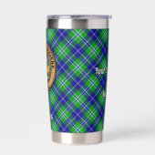 Clan Douglas Crest over Tartan Geïsoleerde Drinkbeker (Links)