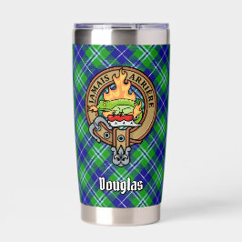 Clan Douglas Crest over Tartan Geïsoleerde Drinkbeker