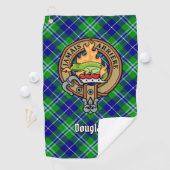 Clan Douglas Crest over Tartan Golfhanddoek (Insitu)