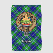 Clan Douglas Crest over Tartan Golfhanddoek (Voorkant)