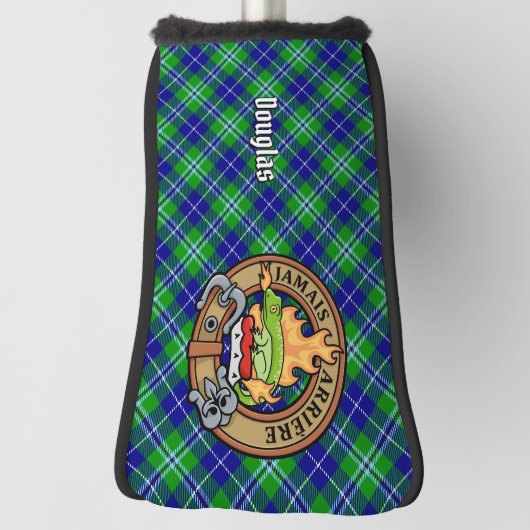 Clan Douglas Crest over Tartan Golfheadcover (Draai 90)