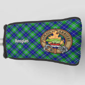 Clan Douglas Crest over Tartan Golfheadcover (Voorkant)