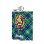 Clan Douglas Crest over Tartan Heupfles (Links)