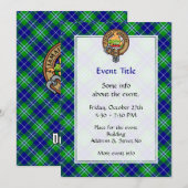 Clan Douglas Crest over Tartan Kaart (Voorkant / Achterkant)