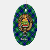 Clan Douglas Crest over Tartan Keramisch Ornament (Rechts)