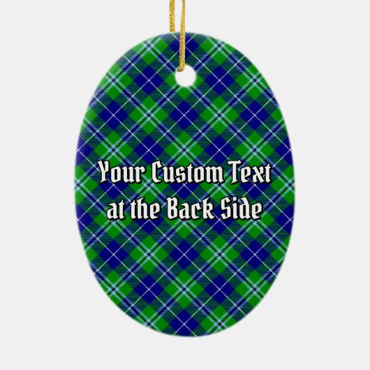 Clan Douglas Crest over Tartan Keramisch Ornament (Achterkant)