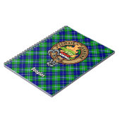 Clan Douglas Crest over Tartan Notitieboek (Linkerzijde)