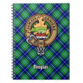 Clan Douglas Crest over Tartan Notitieboek (Voorkant)