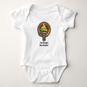 Clan Douglas Crest over Tartan Romper