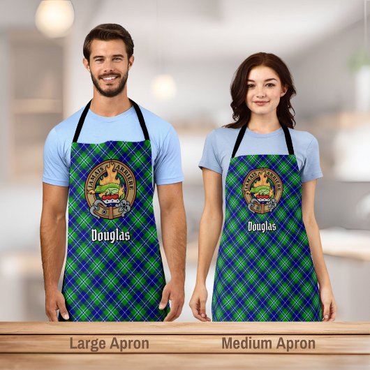Clan Douglas Crest over Tartan Schort