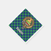 Clan Douglas Crest over Tartan Servet (Hoek)
