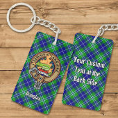 Clan Douglas Crest over Tartan Sleutelhanger
