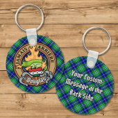 Clan Douglas Crest over Tartan Sleutelhanger