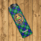 Clan Douglas Crest over Tartan Thermosbeker