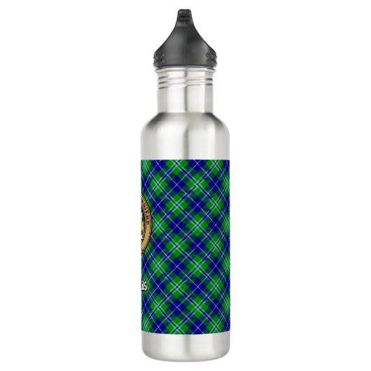 Clan Douglas Crest over Tartan Waterfles (Rechts)