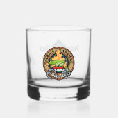 Clan Douglas Crest over Tartan Whisky Glas (Voorkant)