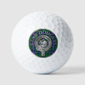 Clan Douglas Crest & Tartan Golfballen (Voorkant)