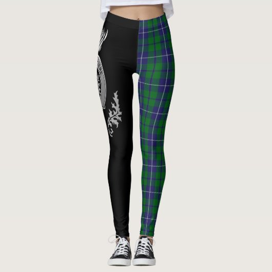 Clan Douglas Crest & Tartan Leggings (Voorkant)