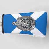 Clan Douglas Crest & Tartan op Saltire Golfheadcover (Voorkant)