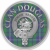 Clan Douglas Crest & Tartan Sticker (Voorkant)
