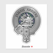 Clan Douglas Crest & Tartan Sticker (Vel)