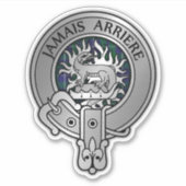 Clan Douglas Crest & Tartan Sticker (Voorkant)