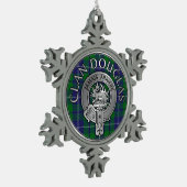 Clan Douglas Crest & Tartan Tin Sneeuwvlok Ornament (Links)