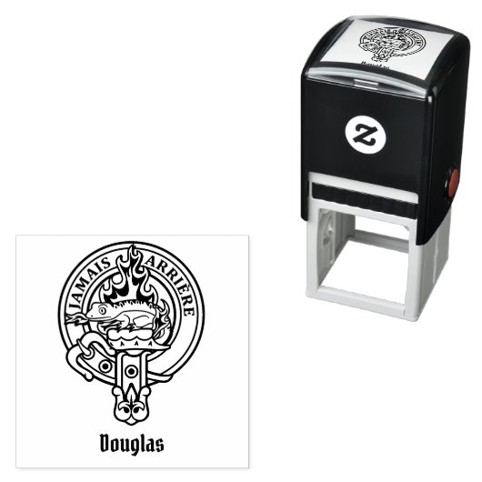 Clan Douglas Crest Zelfinktende Stempel (In situ)