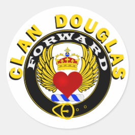 Clan Douglas Gevleugeld Hart "VOORUIT" Sticker