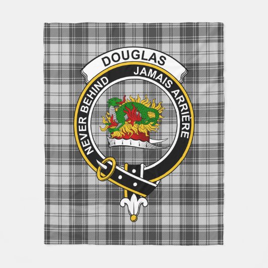 Clan Douglas Gray Modern Tartan Pset Fleece Deken (Voorkant)