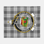 Clan Douglas Gray Modern Tartan Pset Fleece Deken (Voorkant (Horizontaal))