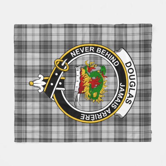 Clan Douglas Gray Modern Tartan Pset Fleece Deken (Voorkant (Horizontaal))