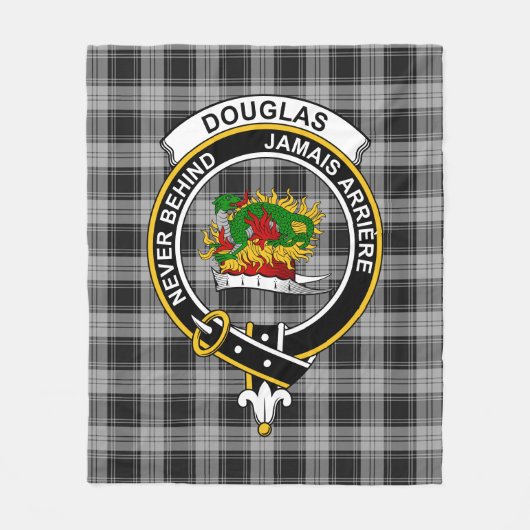 Clan Douglas Gray Tartan Pset Fleece Deken (Voorkant)