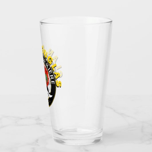 Clan Douglas "Jamais Arrière" 16oz Glass Tumbler (Links)