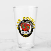 Clan Douglas "Jamais Arrière" 16oz Glass Tumbler (Voorkant)