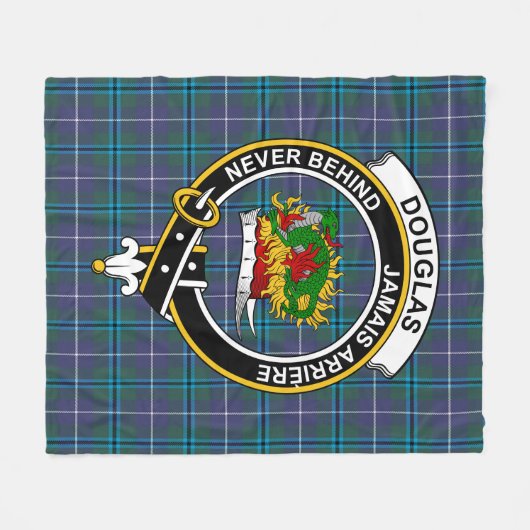 Clan Douglas Modern Tartan Pset Fleece Deken (Voorkant (Horizontaal))