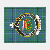 Clan Douglas Oud Schotse Plaid Tartan Fleece Deken (Voorkant (Horizontaal))