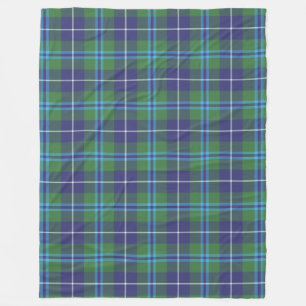 Clan Douglas Pset Green Black Tartan Check Fleece Deken